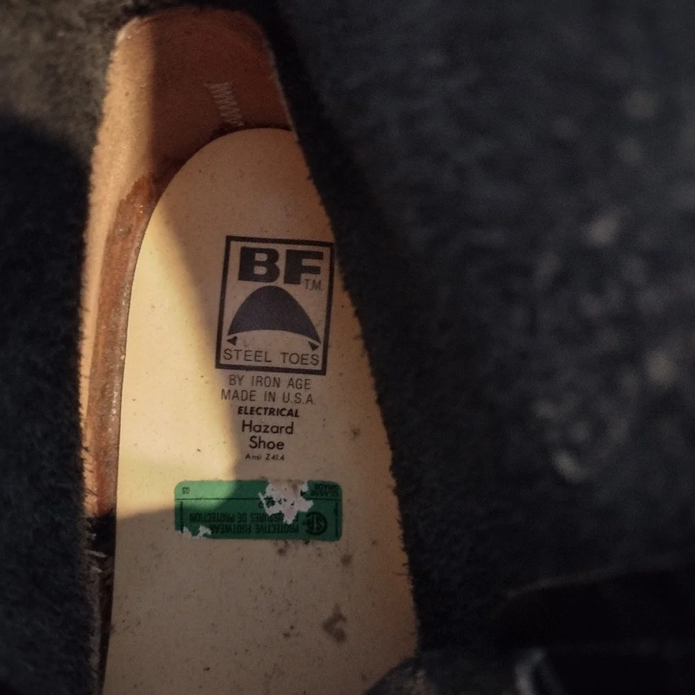 BF steel toe work boots